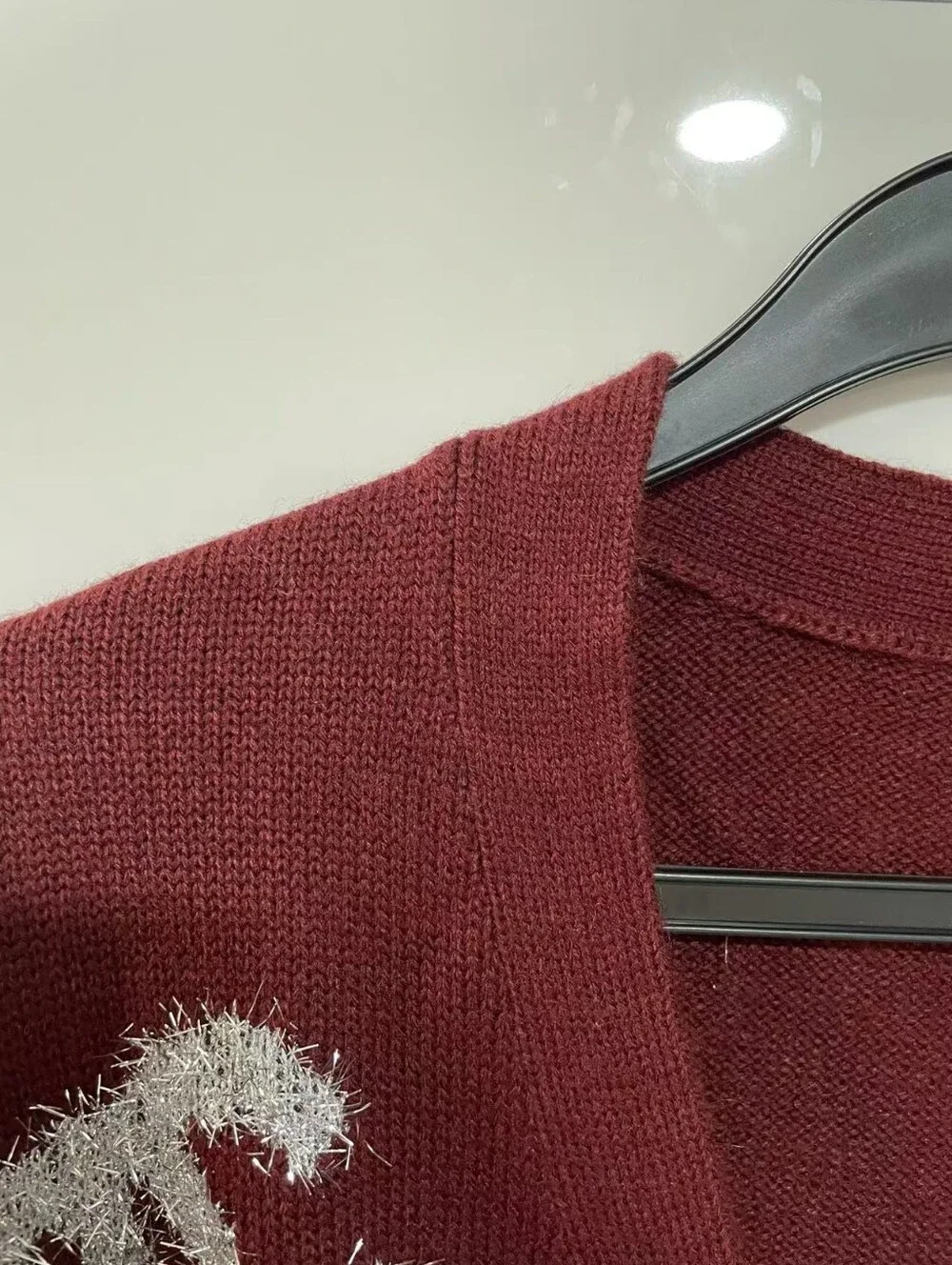 Chanel V-Neck Logo Wool Cardigan Sweater
